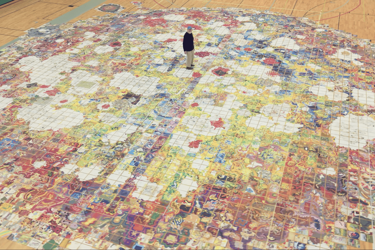 This Guy’s Fictional Map Requires an Entire Gym to Assemble