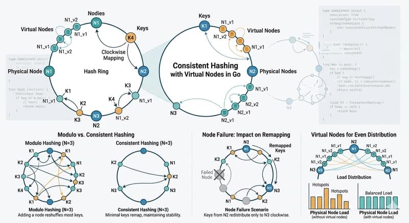 I Built Consistent Hashing From Scratch in Go — Here's What I Learned