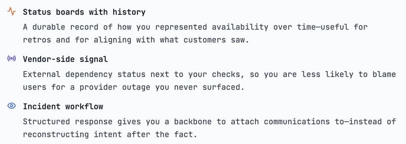 Status pages, trust, and the limits of a green dashboard