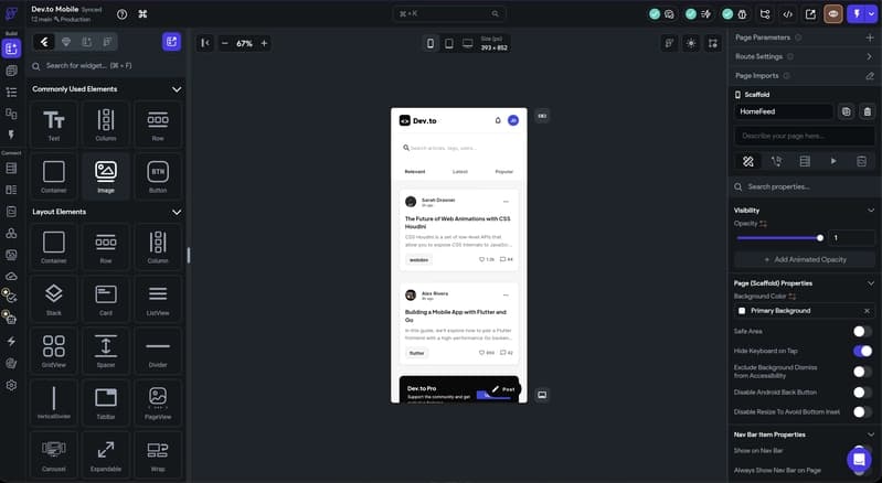 Can FlutterFlow Build a Better Dev.to App?