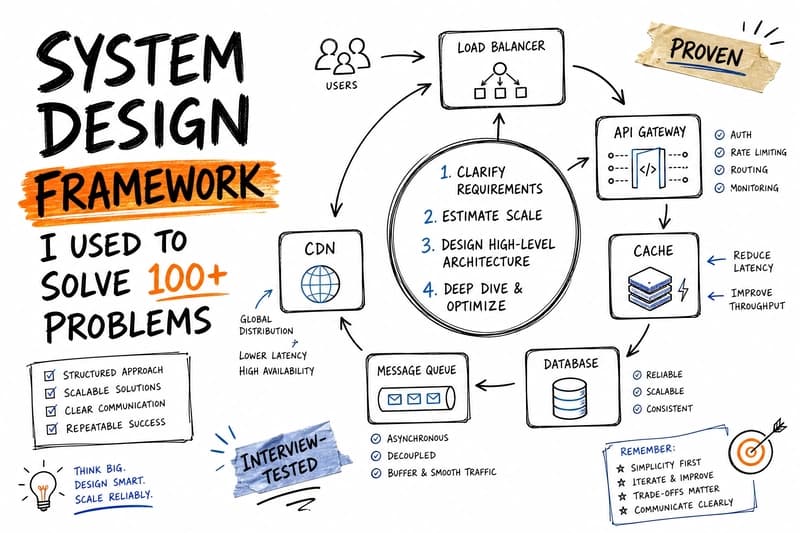 The System Design Framework I Used to Solve 100+ Problems